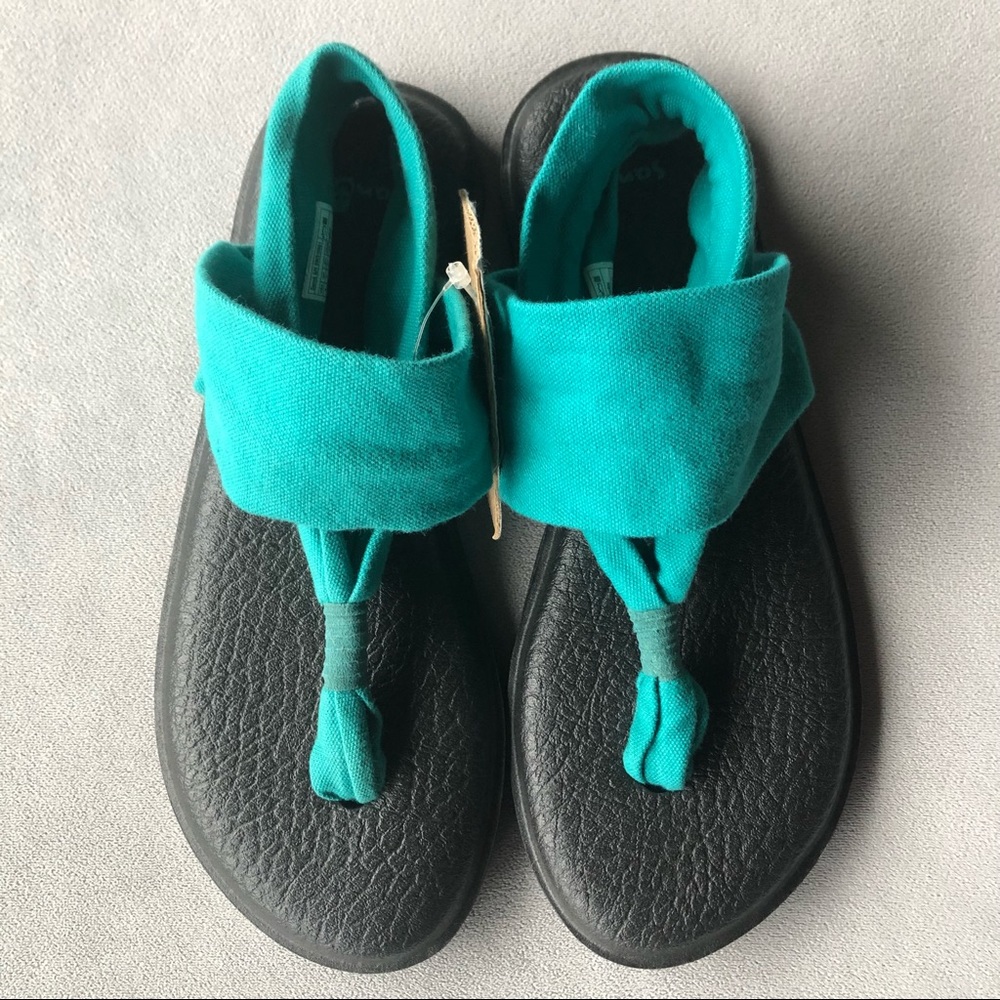 Sanuk ~ Yoga Sling Sandal Teal ~ Size 6 ~ Brand New!